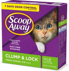Scoop Away Clump & Lock Scented Clumping Clay Cat Litter, 14-lb box, bundle of 3