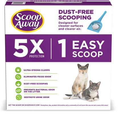 Show full view: Scoop Away Clump & Lock Scented Clumping Clay Cat Litter, 14-lb box, bundle of 3 slide 3 of 8