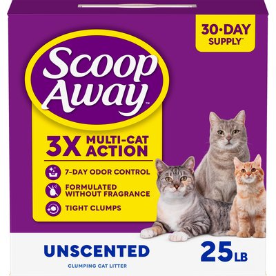 Scoop Away Scoop Away Clumping Unscented Cat Litter, 25-lb box