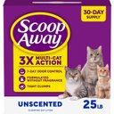Scoop Away Clumping Unscented Cat Litter, 25-lb box