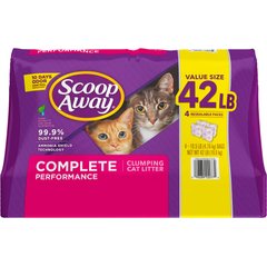 Scoop Away Complete Performance Fresh Scented Clumping Clay Cat Litter, 10.5-lb bag, pack of 4