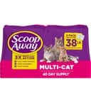 Scoop Away Meadow Fresh Scented Multi-Cat Odor Control Clumping Clay Cat Litter, 38-lb bag