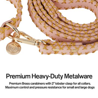 Show full view: Scotch & Co Pink/Gold Handcrafted Dog Leash slide 4 of 10