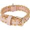 Show in main carousel: Scotch & Co Pink/Gold Handcrafted Standard Dog Collar, Medium: 12.5 to 16-in neck, 0.8-in wide slide 1 of 10