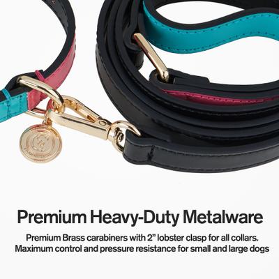 Show full view: Scotch & Co Teal/Pink Handcrafted Dog Leash slide 4 of 10