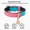 Show in main carousel: Scotch & Co Teal/Pink Handcrafted Standard Dog Collar, X-Small: 6.5 to 10-in neck, 0.8-in wide slide 4 of 11