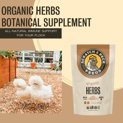 Show full view: Scratch and Peck Feeds Chicken & Duck Essential Supplement Organic Herbs, 10-oz pouch slide 3 of 9