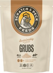 Scratch and Peck Feeds Chicken & Duck Supplemental Treat Dried Black Soldier Fly Larvae Grubs, 3.5-lb pouch