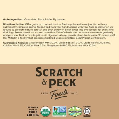 Show full view: Scratch and Peck Feeds Chicken & Duck Supplemental Treat Dried Black Soldier Fly Larvae Grubs, 3.5-lb pouch slide 8 of 10