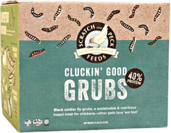 Scratch and Peck Feeds Chicken & Duck Supplemental Treat Dried Black Soldier Fly Larvae Grubs, 8-lb box