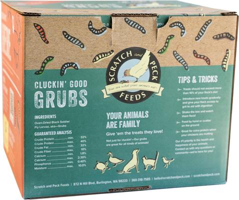 Show full view: Scratch and Peck Feeds Chicken & Duck Supplemental Treat Dried Black Soldier Fly Larvae Grubs, 8-lb box slide 2 of 11