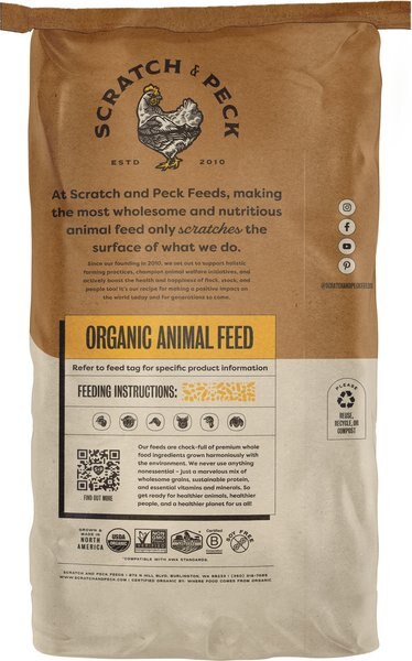 Scratch and Peck Feeds Chicken & Duck Supplemental Treat Organic Whole Oats, 40-lb bag
