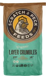 Scratch and Peck Feeds Organic Chicken & Duck Feed 16% Layer Crumbles, 25-lb bag