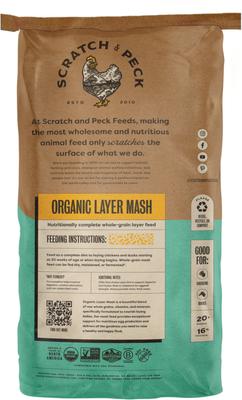 Show full view: Scratch and Peck Feeds Organic Chicken & Duck Feed 16% Layer Mash, 25-lb bag slide 2 of 10
