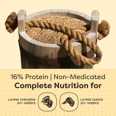 Show full view: Scratch and Peck Feeds Organic Chicken & Duck Feed 16% Layer Mash & Corn, 25-lb bag slide 4 of 9