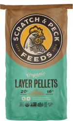 Scratch and Peck Feeds Organic Chicken & Duck Feed 16% Layer Pellets, 25-lb bag