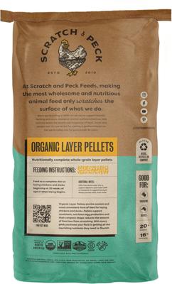Show full view: Scratch and Peck Feeds Organic Chicken & Duck Feed 16% Layer Pellets, 25-lb bag slide 2 of 10