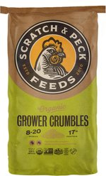 Scratch and Peck Feeds Organic Chicken & Duck Feed 17% Grower Crumbles, 25-lb bag