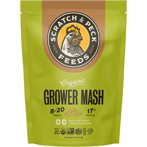 Scratch and Peck Feeds Organic Chicken & Duck Feed 17% Grower Mash, 10-lb bag
