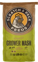 Scratch and Peck Feeds Organic Chicken & Duck Feed 17% Grower Mash, 25-lb bag