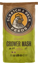 Scratch and Peck Feeds Organic Chicken & Duck Feed 17% Grower Mash, 40-lb bag