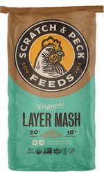 Scratch and Peck Feeds Organic Chicken & Duck Feed 18% Layer Mash, 40-lb bag