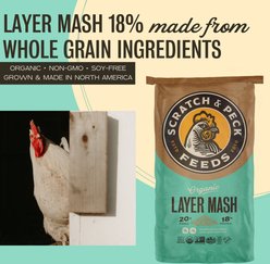 Scratch and Peck Feeds Organic Chicken & Duck Feed 18% Layer Mash, 40-lb bag slide 2 of 9