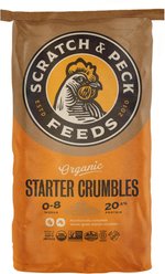 Scratch and Peck Feeds Organic Chicken & Duck Feed 20.5% Starter Crumbles, 25-lb bag