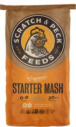 Scratch and Peck Feeds Organic Chicken & Duck Feed 20.5% Starter Mash, 25-lb bag