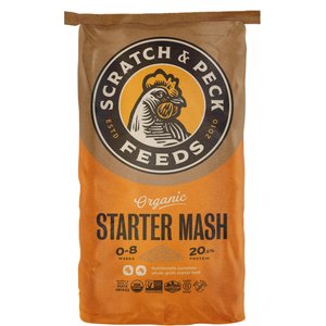 Scratch and Peck Feeds Organic Chicken & Duck Feed 20.5% Starter Mash, 25-lb bag