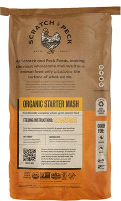 Show full view: Scratch and Peck Feeds Organic Chicken & Duck Feed 20.5% Starter Mash, 25-lb bag slide 2 of 10