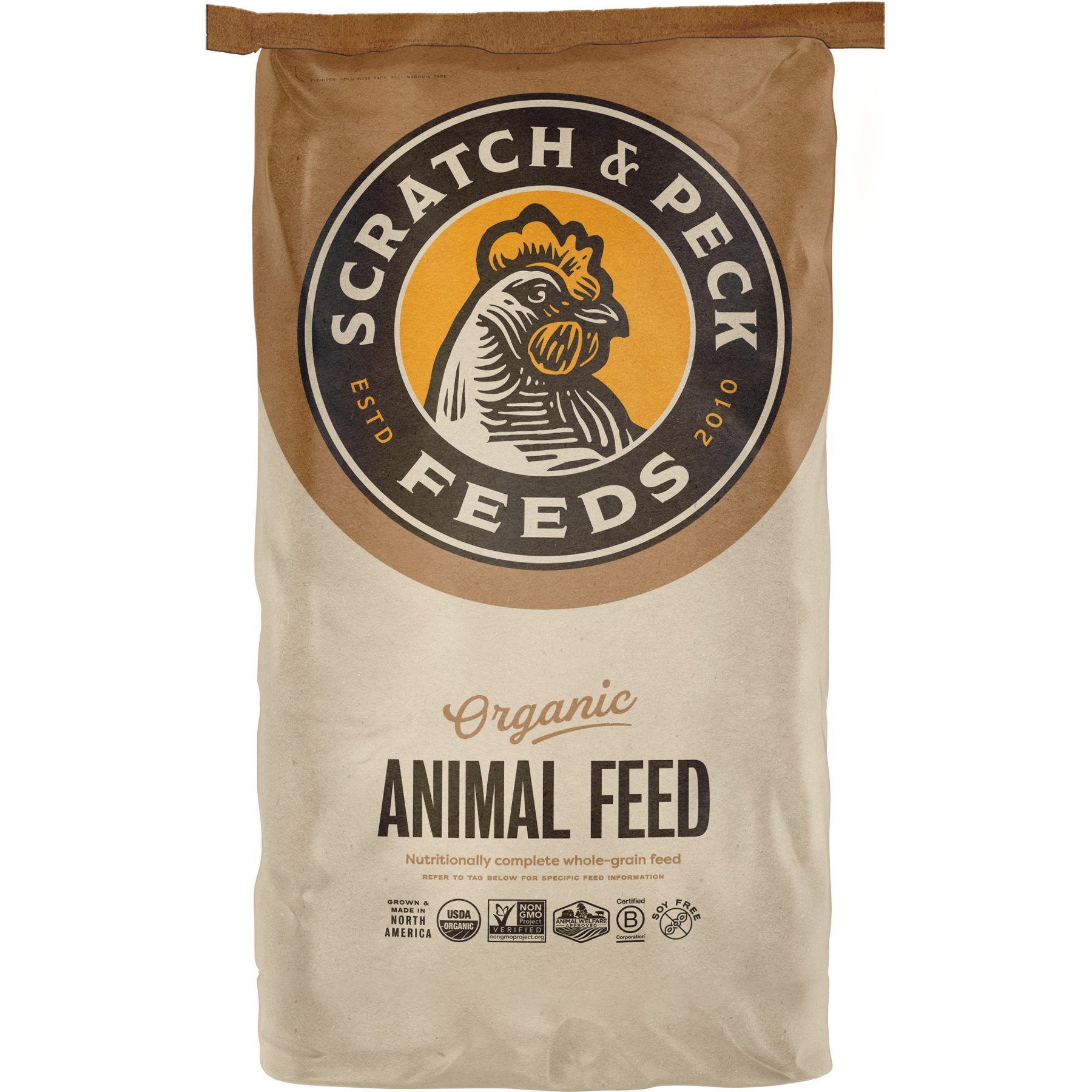 Scratch and Peck Feeds Organic Mini Pig Adult Feed Whole Grain Mash, 25-lb bag
