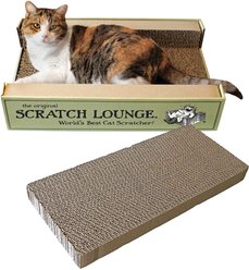 Scratch Lounge The Original Scratch Lounge Cat Toy with Catnip & Scratch Lounge Reversible Replacement Scratch Floor Cat Toy