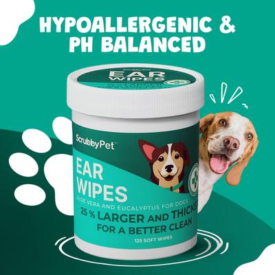 Show full view: Scrubby Aloe Vera & Eucalyptus Hypoallergenic Dog Ear Wipes, 125 count slide 7 of 10
