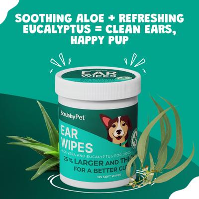 Show full view: Scrubby Aloe Vera & Eucalyptus Hypoallergenic Dog Ear Wipes, 125 count slide 8 of 10