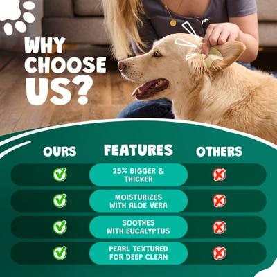 Show full view: Scrubby Aloe Vera & Eucalyptus Hypoallergenic Dog Ear Wipes, 125 count slide 5 of 10