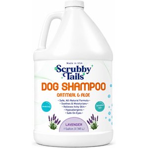 Scrubby Tails Natural Oatmeal Lavender Scented Itchy Skin Relief Dog Shampoo, 1-gal bottle