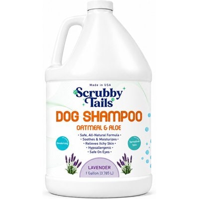 Scrubby Tails Scrubby Tails Natural Oatmeal Lavender Scented Itchy Skin Relief Dog Shampoo, 1-gal bottle