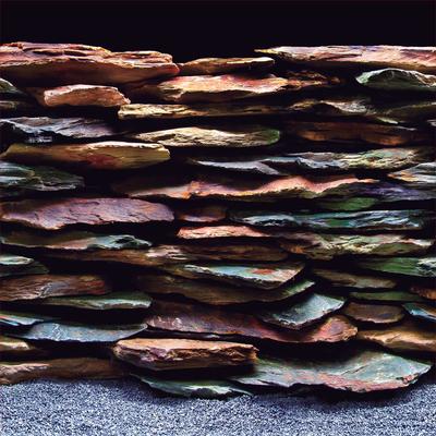 Show full view: Seaview Aquascape Reversible Background Aquarium Accessory, Slateways/Aquawild, 18X36-in slide 2 of 3
