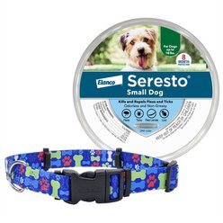 SecureAway Dog Flea Collar Protector, 14-20-in, MultiBone + Seresto Flea & Tick Collar for Dogs, up to 18-lbs, 1 Collar (8-mos. supply)