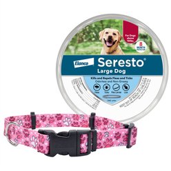 SecureAway Dog Flea Collar Protector, 14-20-in, MultiPaw + Seresto Flea & Tick Collar for Dogs, over 18-lbs, 1 Collar (8-mos. supply)