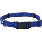 SecureAway Dog Flea Collar Protector, Blue Paws, Medium: 14 to 20-in neck, 1-in wide