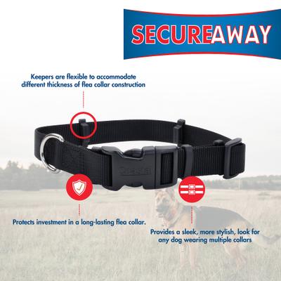Show full view: SecureAway Dog Flea Collar Protector, Red Bones, Small: 10 to 14-in neck, 5/8-in wide slide 3 of 5