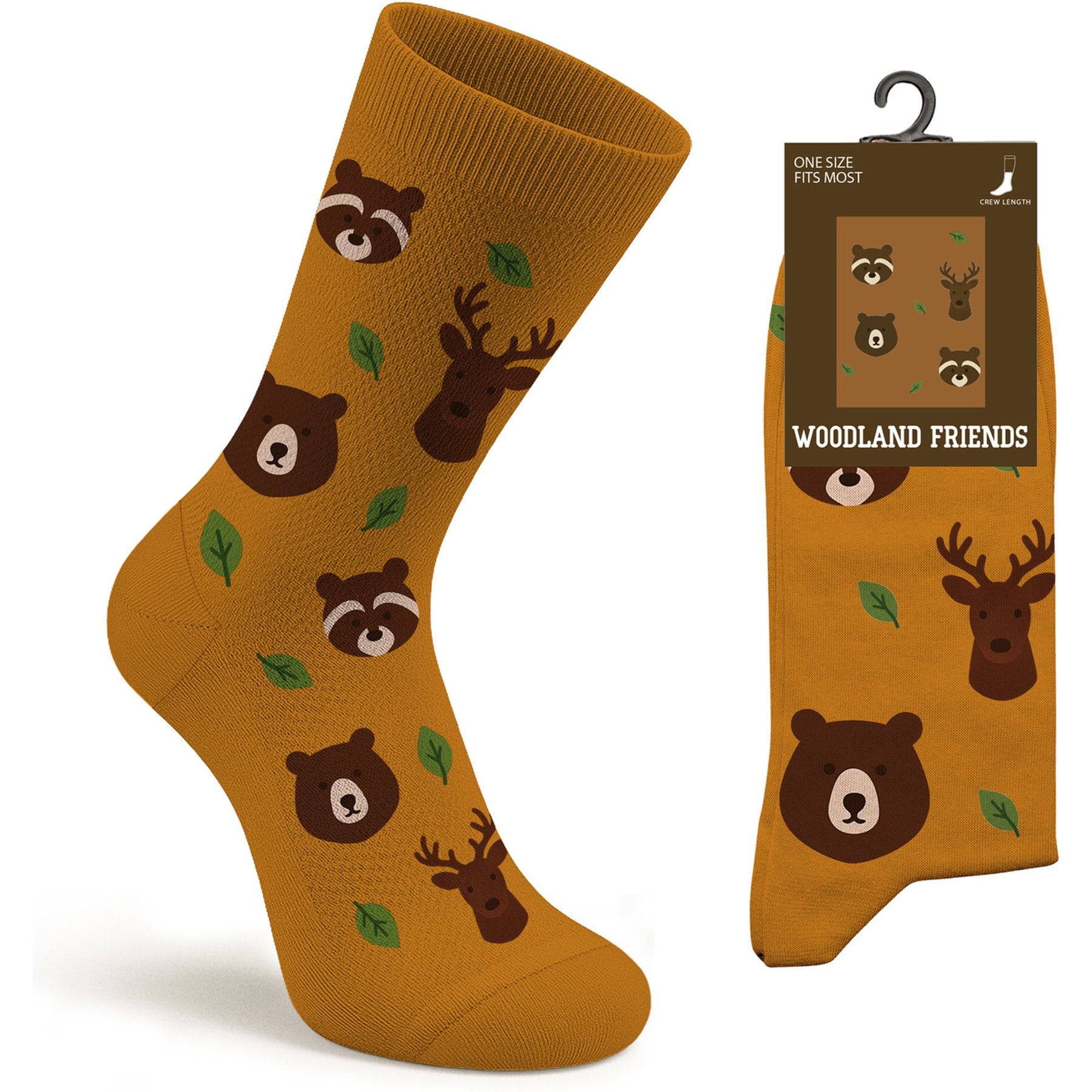 Seeboo Woodland Friends Cotton Blend Crew Socks
