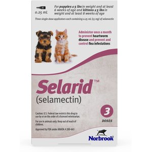 Selarid Topical Solution for Cats, 5.1-15 lbs, (Blue Box)