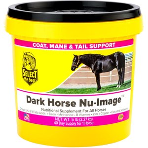 Select the Best DARK HORSE Nu-Image Horse Skin & Coat Supplement, 5-lb bucket