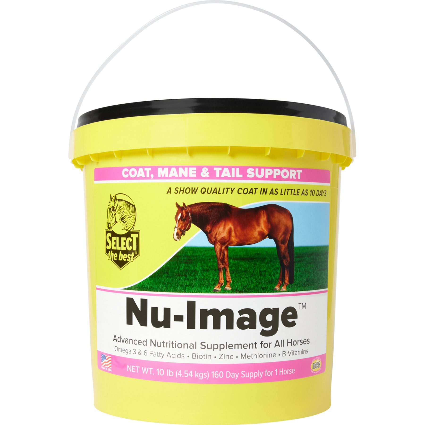 Select the Best Nu-Image Fatty Acid Nutritional Horse Supplement, 10-lb bucket