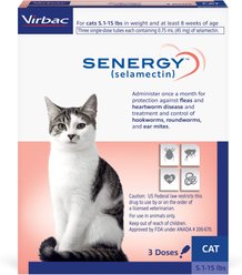 Senergy Topical Solution for Cats, 5.1-15 lbs, (Blue Box), 3 Doses (3-mos. supply)