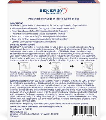 Show full view: Senergy Topical Solution for Dogs, 20.1-40 lbs, (Red Box), 3 Doses (3-mos. supply) slide 2 of 5
