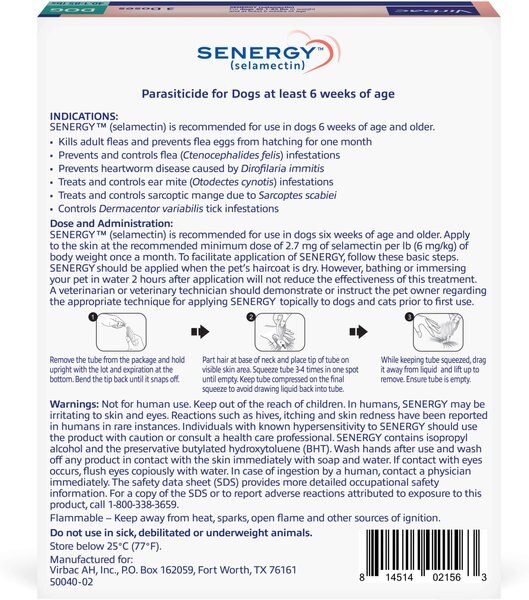 Senergy Topical Solution for Dogs, 40.1-85 lbs, (Teal Box)